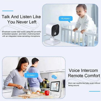 2.8 Inch Video Baby Monitor Wireless Mother Kid 2Way Audio Night Vision Video Surveillance Cam with Temperature Display Screen