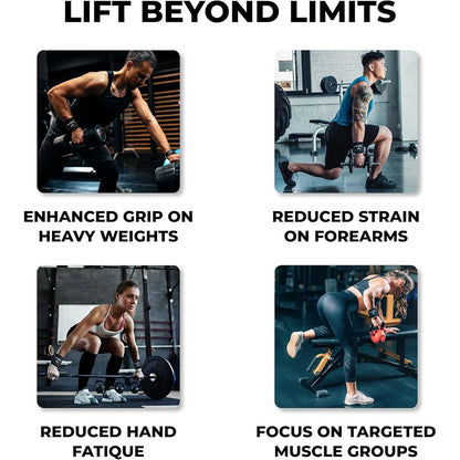 Widen Weight Lifting Hook Grips with Wrist Wraps Hand-Bar Wrist Strap Gym Fitness Hook Weight Strap Pull-Ups Power Lifting Glove