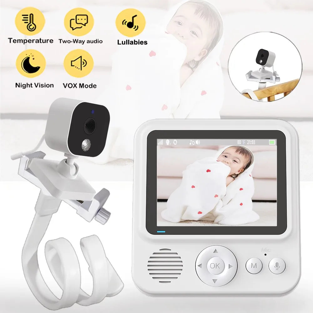 2.8 Inch Video Baby Monitor Wireless Mother Kid 2Way Audio Night Vision Video Surveillance Cam with Temperature Display Screen