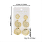 3 Pairs Bohemia Shell Starfish Dangle Earring Set for Women Summer Beach Conch Drop Geometric Earring Girls Fashion Jewelry