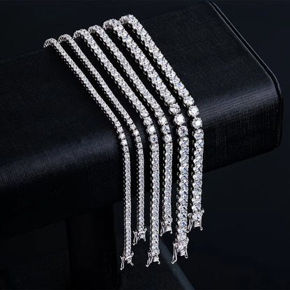 100% Real Moissanite Tennis Bracelet 925 Sterling Silver Plated 18K Gold with GRA Bracelet for Women Man Sparkling Party Jewelry
