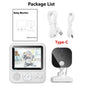 2.8 Inch Video Baby Monitor Wireless Mother Kid 2Way Audio Night Vision Video Surveillance Cam with Temperature Display Screen