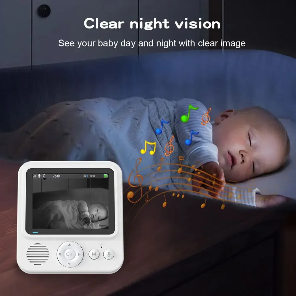 2.8 Inch Video Baby Monitor Wireless Mother Kid 2Way Audio Night Vision Video Surveillance Cam with Temperature Display Screen