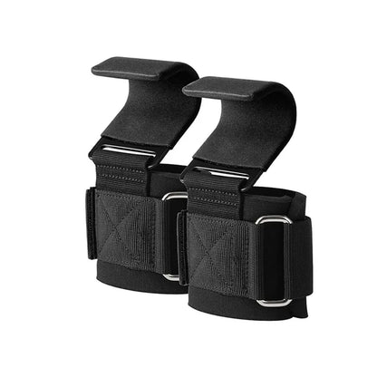 Widen Weight Lifting Hook Grips with Wrist Wraps Hand-Bar Wrist Strap Gym Fitness Hook Weight Strap Pull-Ups Power Lifting Glove