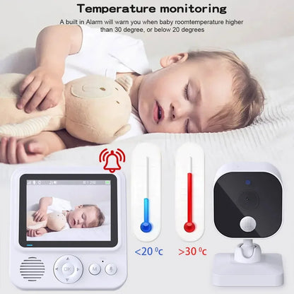 2.8 Inch Video Baby Monitor Wireless Mother Kid 2Way Audio Night Vision Video Surveillance Cam with Temperature Display Screen