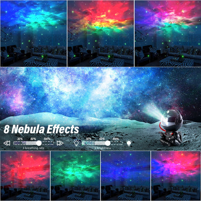 Astronaut Galaxy Projector, 8 Nebula Effects Galaxy Star Projector with Smare Remote Control, 360° Rotation Night Light for Valentines Day Gift/Birthday Gifts for Family, Friends